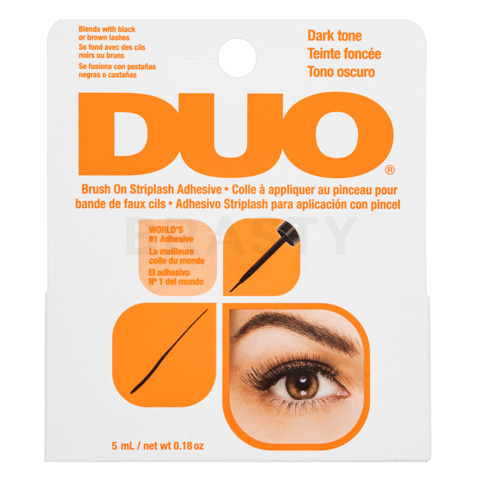 Ardell Duo Brush Striplash Adhesive Dark Adhesivo Pestañas En Banda Pincel 5g