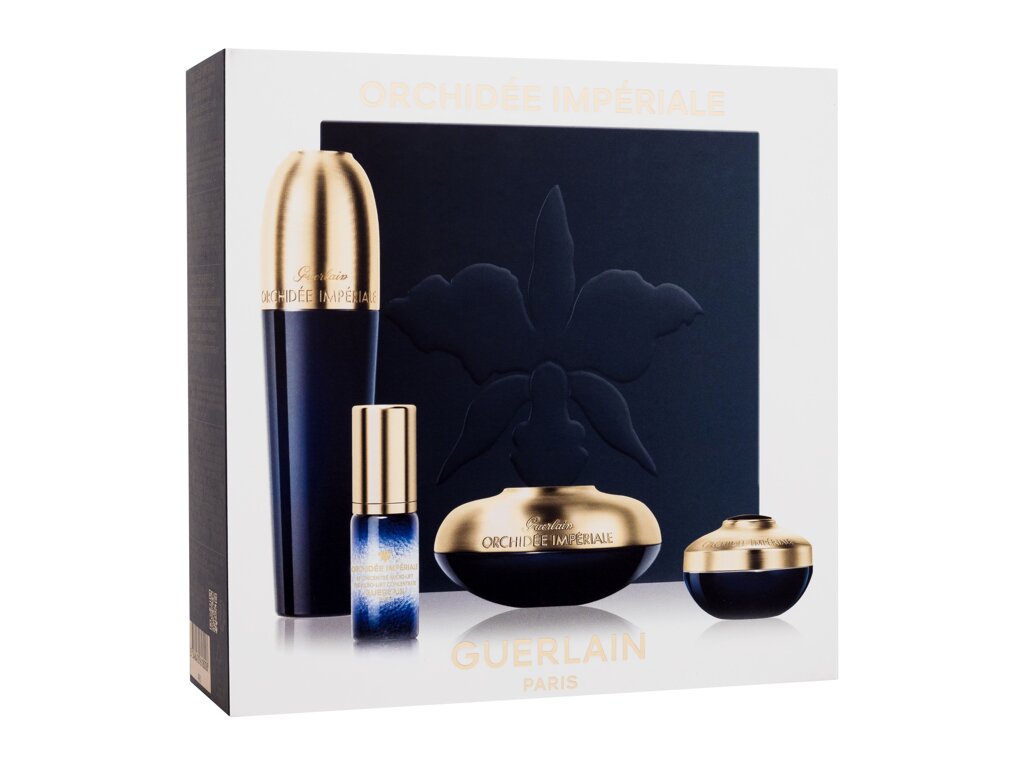 Guerlain Orchidée Impériale Gift Set 30ml The Essence-in-Lotion + 15ml The Cream + 7ml The Eye and Lip Cream + 5ml The Micro-Lift Concentrate
