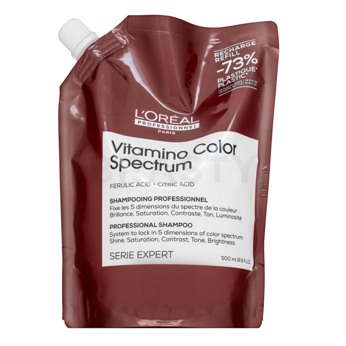 L'Oréal Paris Serie Expert Vitamino Color Spectrum Professional Shampoo 500ml - Ferulic Acid + Citric Acid - Refill L’Oréal Paris Serie Expert Vitamino Color Spectrum Professional Shampoo 500ml – Ferulic Acid + Citric Acid – Refill