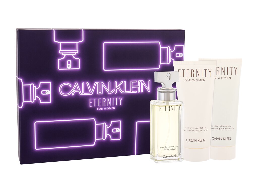 Calvin Klein Eternity Geschenkset 50 ml EDP + 100 ml Duschgel + 100 ml Körperlotion