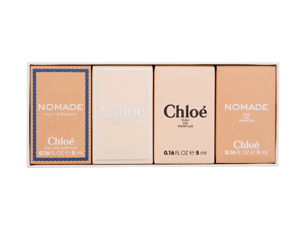 Chloé Miniature Gift Set 5ml Nomade EDP + 5ml Nomade Nuit D’égypte EDP + 5ml Chloé EDP + 5ml Lumnieuse EDP