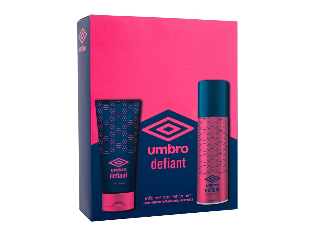 Umbro Defiant Gift Set 150ml Body Spray + 150ml Body Wash