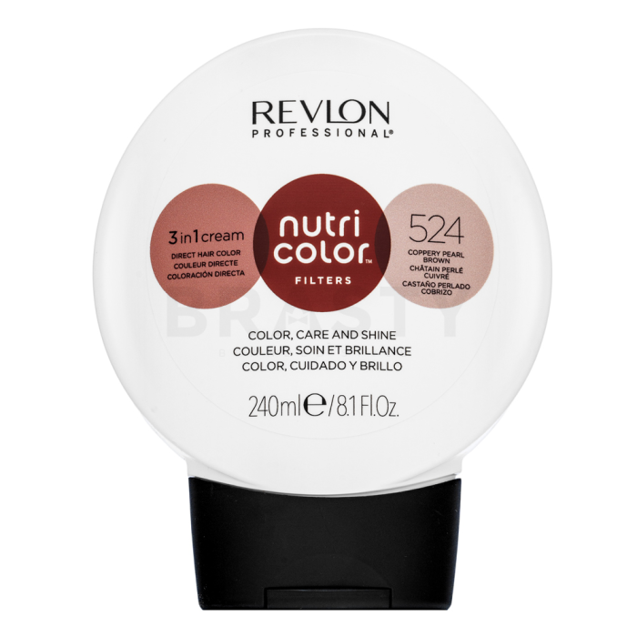 Revlon Professional Nutri Color Filters 240ml - 524 Copper Pearl Brown Revlon Professional Nutri Color Filters 240ml – 524 Copper Pearl Brown