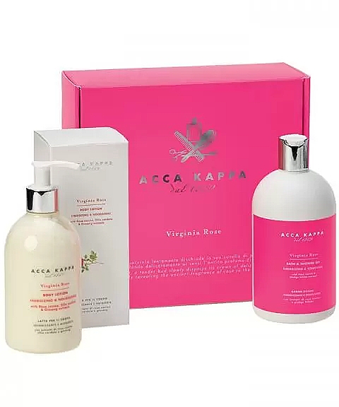 Acca Kappa Virginia RoseGeschenk-Set 500ml Shower Gel + 300ml Body Lotion