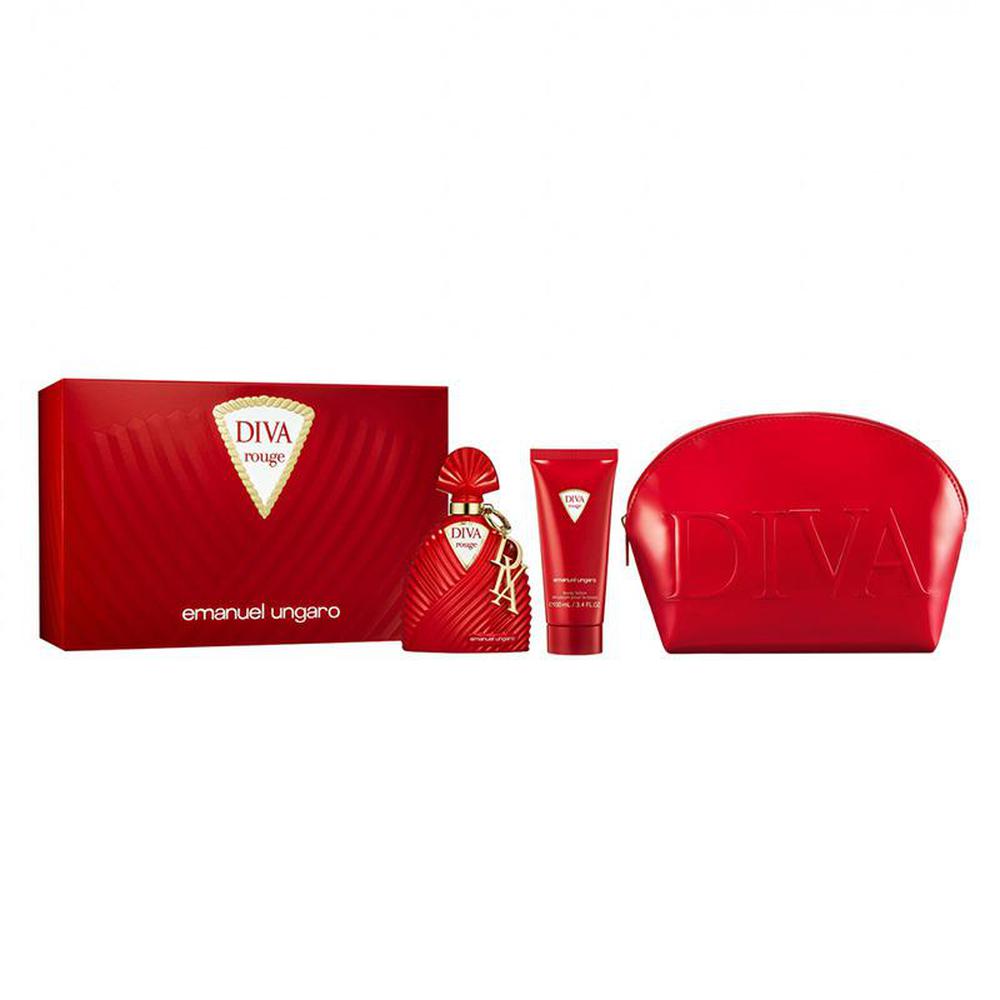 Emanuel Ungaro Diva Rouge Gift Set: EDP 100ml - Body Lotion 100ml - Pouch Emanuel Ungaro Diva Rouge Gift Set: EDP 100ml – Body Lotion 100ml – Pouch