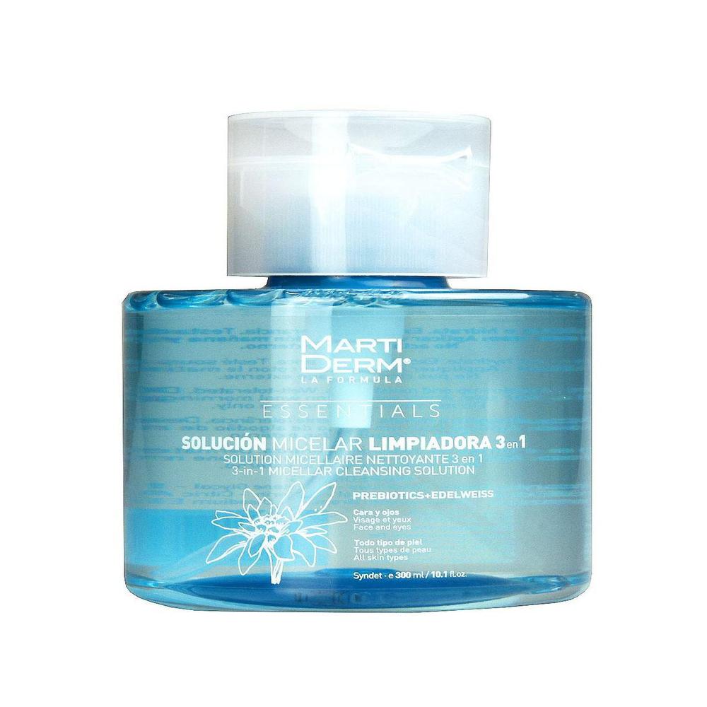 Martiderm Essentials 3 In 1 Micellar Cleansing Solution Prebiotics Edelweiss 300ml Martiderm Essentials 3 In 1 Micellar Cleansing Solution Prebiotics Edelweiss 300ml