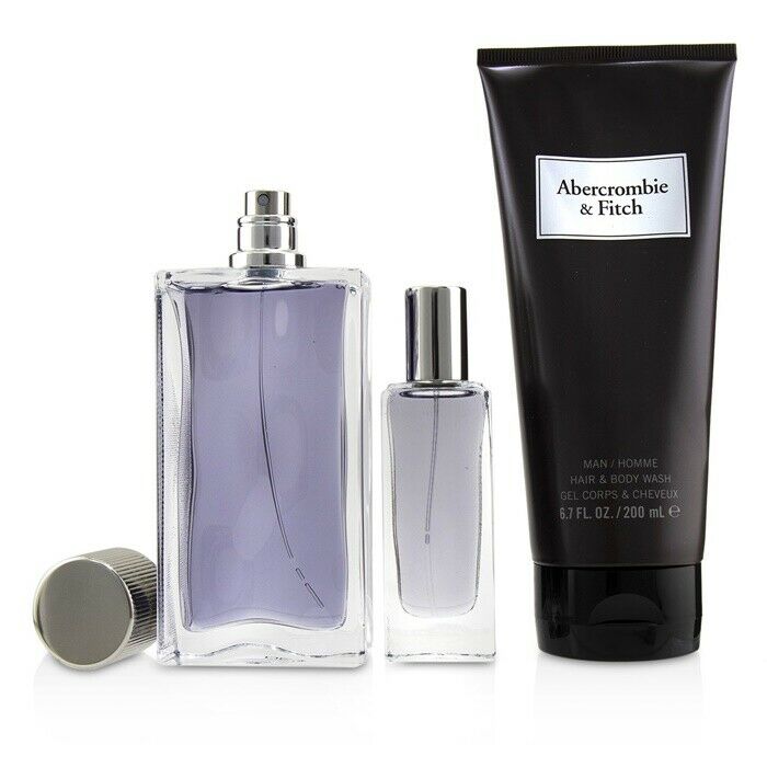 Abercrombie & Fitch First Instinct Gift Set 100ml EDT + 15ml EDT + 200ml Shampoo & Duschgel