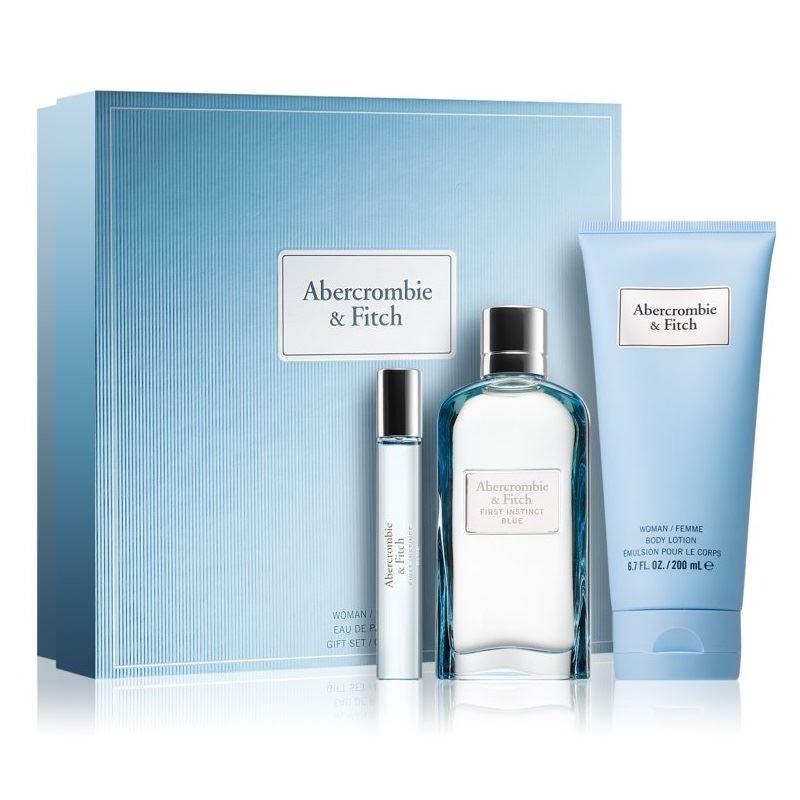 Abercrombie & Fitch First Instinct Blue for Her Geschenkset 100ml EDP + 15ml EDP + 200ml Körperlotion